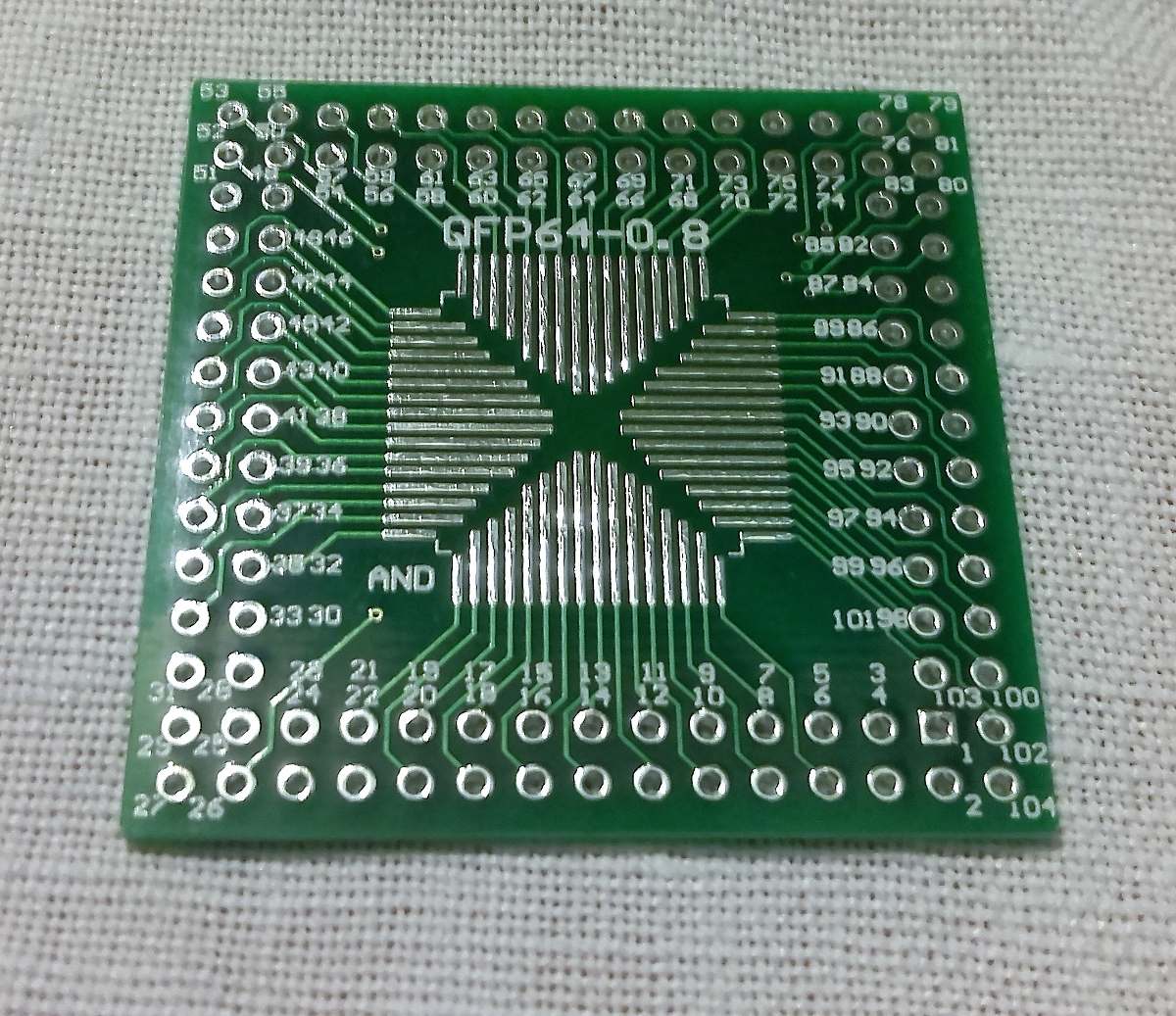 Adaptador Smd Qfp104 Qfp64 0.5 0.8 Mm Micro Memoria Fpga - Imagen 2