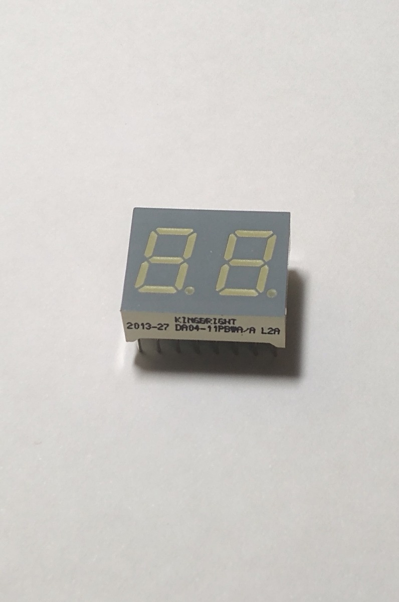 Display Led Doble 7 Seg. 10.16mm Anodo Comun Azul