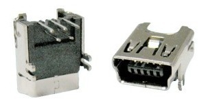 Conector Mini Usb B 5 Pin Circuito Impreso Agujero Pasante