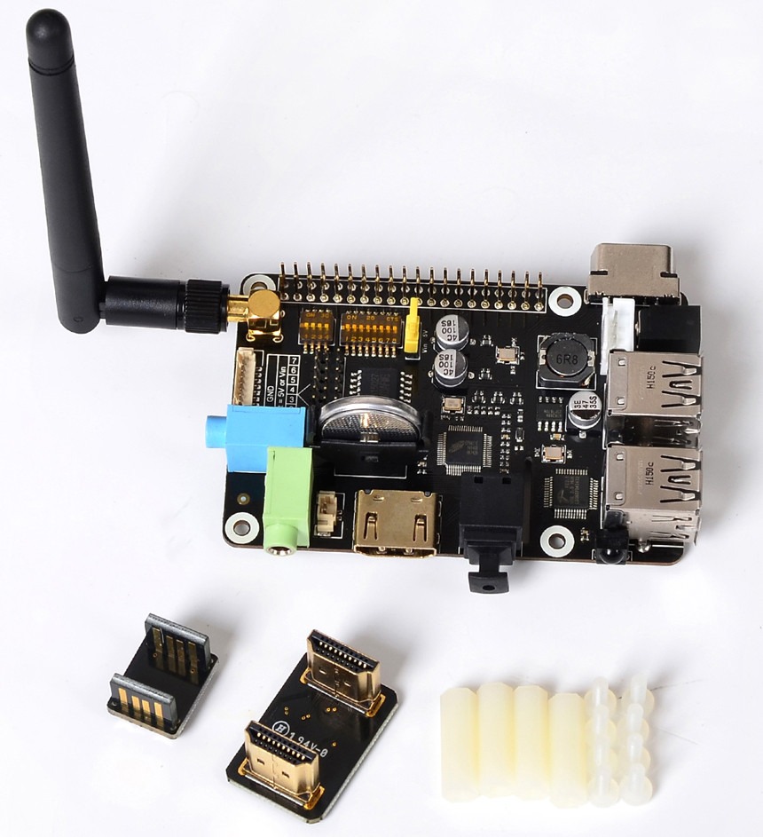 Raspberry X200 Placa Expansion Audio Vga Wifi Spdif I/o Rtc - Imagen 2