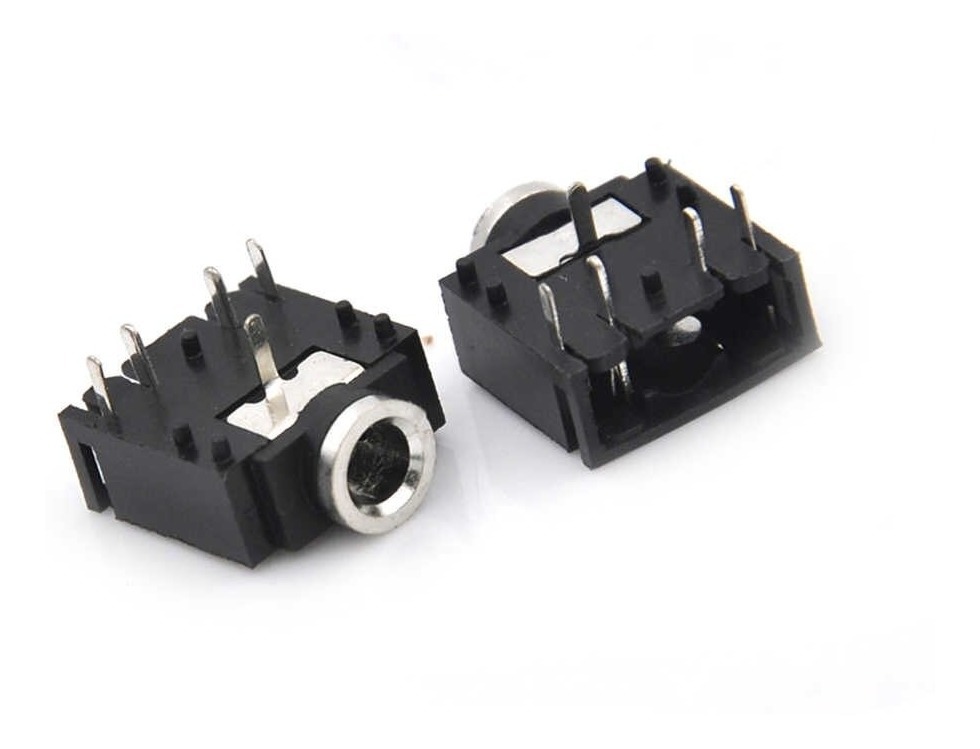 Conector Jack Audio 3.5 Mm Stereo Bajo Perfil