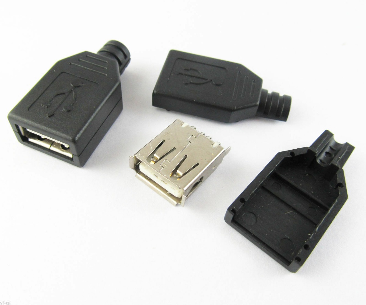 Conector Usb A Hembra Con Tapa Para Cable