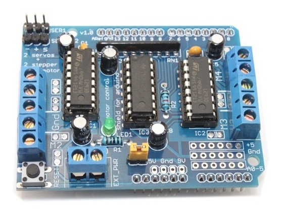 Arduino Shield L293 Motor Stepper Servo Controlador - Imagen 2