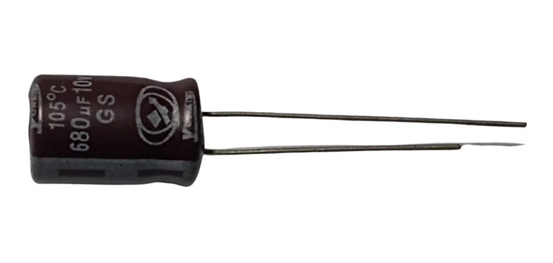 Capacitor 680 Mf Microfarad 10v Electrolitico Radial 8x12mm