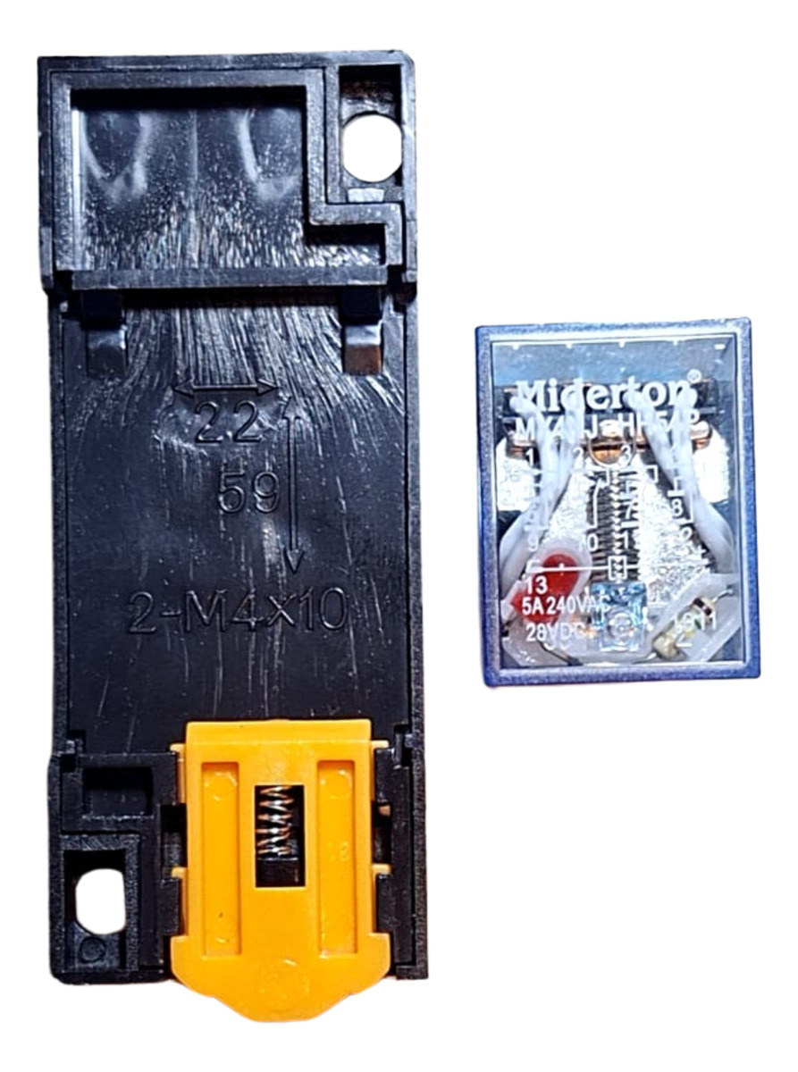 Rele Relay My4nj Hh54 4 Polo 2 Posiciones 220vac 5a C/ Base - Imagen 3