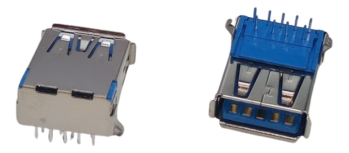 Conector Usb A 3.0 Hembra 90 Grados Circuito Impreso