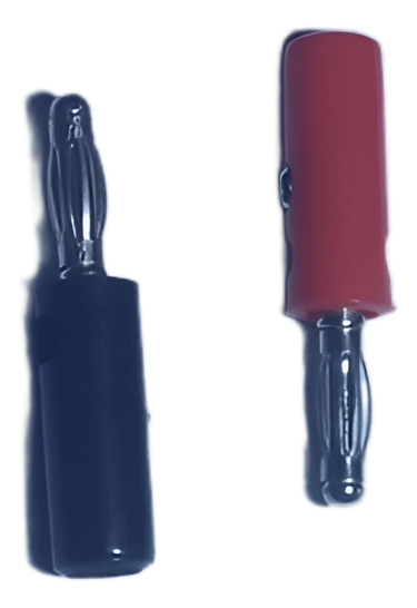 Conector Banana Plug Macho Rojo + Negro 4mm - Imagen 2
