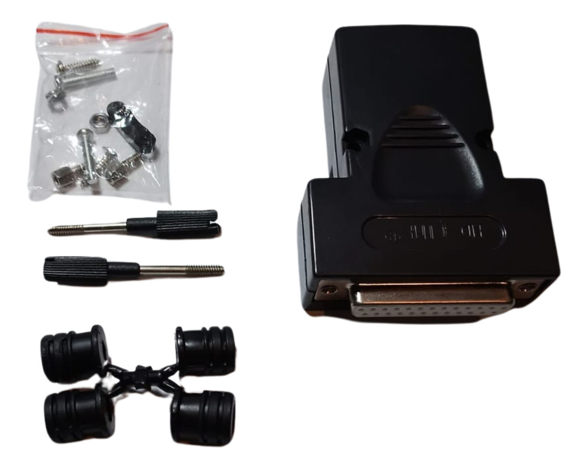 Conector Db25 Macho A Bornera C/ Tapa Y Accesorios