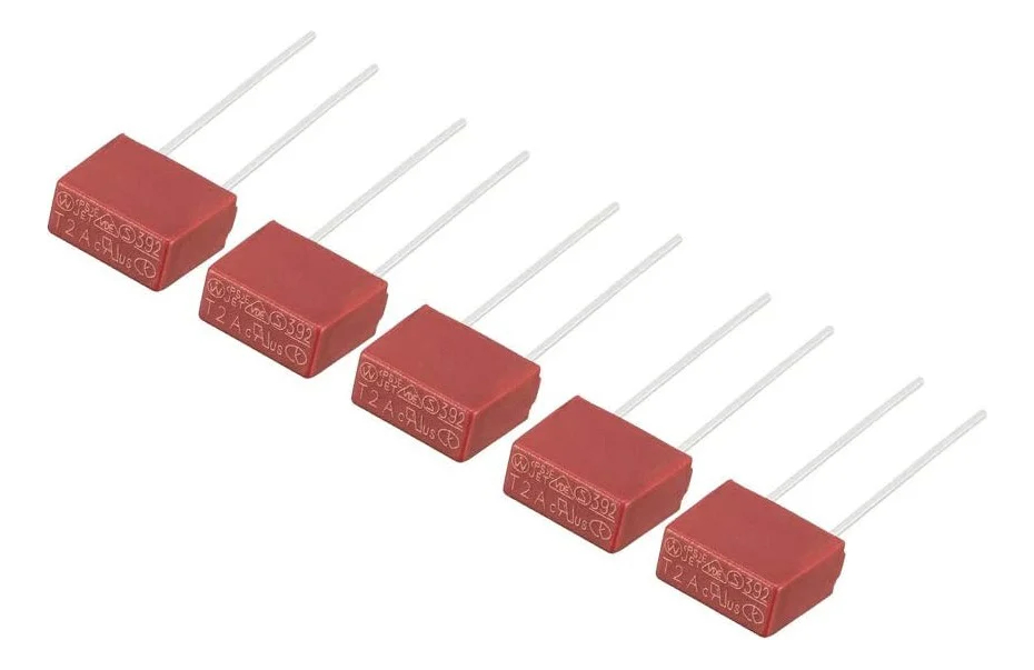 Fusible 392 Rectangular 2 A 250v 8x4mm X 5 Unidades