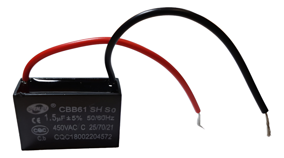 Capacitor 1.5 Uf 450vca Cbb Aire Acondic. Ventilador - Imagen 3
