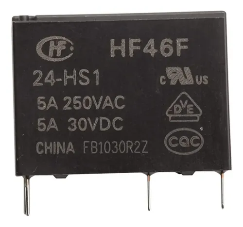 Hf46f/24-hs1 Rele Relay 1 Polo 1 Posiciones 24 V 250vac 5a - Imagen 2