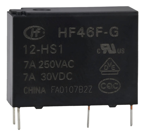 Hf46f/12-hs1 Rele Relay 1 Polo 1 Posiciones 12 V 250vac 5a - Imagen 2