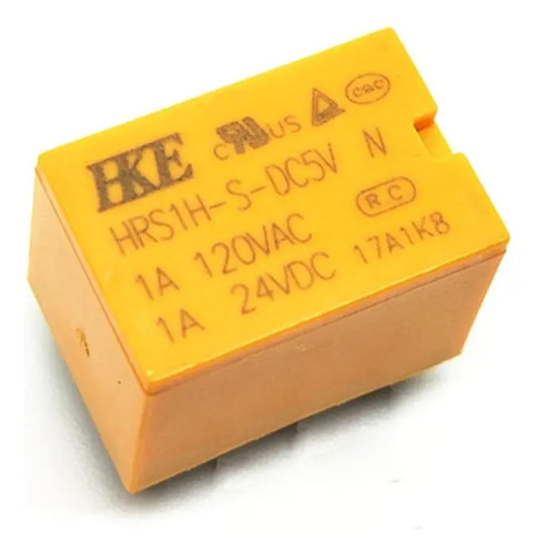 Rele Relay Hrs1h-s-dc5v 1 Pol 2 Pos 5v Hke 125vac 3a 6pin