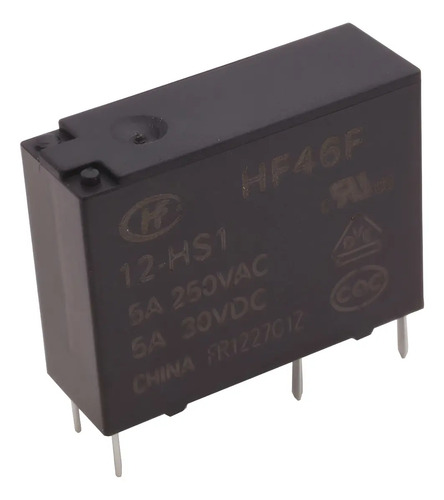 Hf46f/12-hs1 Rele Relay 1 Polo 1 Posiciones 12 V 250vac 5a