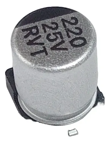 Capacitor Aluminio 220 Uf Microfarad 25 V Smd - Imagen 3