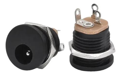 Conector Jack Dc-022 Dc 5.5 2.5mm Chasis Tuerca X 2 Unidades