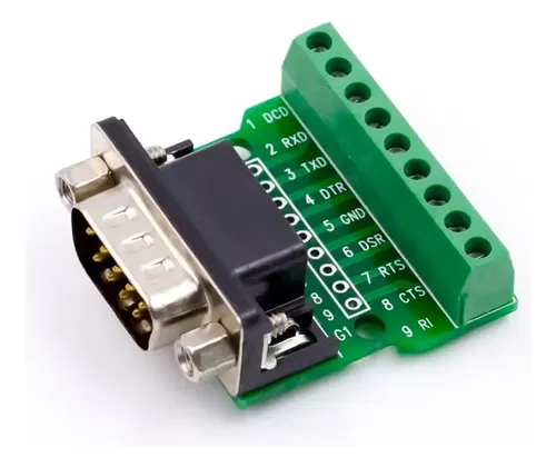 Modulo Adaptador Db9 Macho A Mini Bornera Rs-232 Rs-485